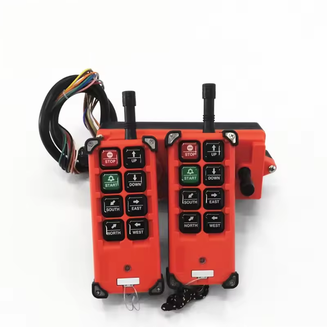 Iehc F21-E1B 12V/24V/36V/48V/220V 8 Button Waterproof IP66 100m 433/868/315MHz Telecrane Industrial Crane Radio Remote Control