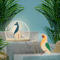 Lampe de nuit LED rechargeable en forme d'animal pour enfants, lampe de chevet portable pour chambre d'enfant, interrupteur à bouton, USB Type-C, lumière blanc chaud
