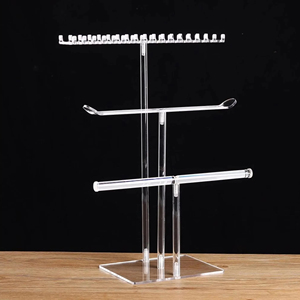Expositor de Joyería de Acrílico de 3 Niveles, de Alta Calidad, Transparente, para Anillos, Relojes y Pulseras, Venta al Por Mayor de Fábrica - Product Image 2