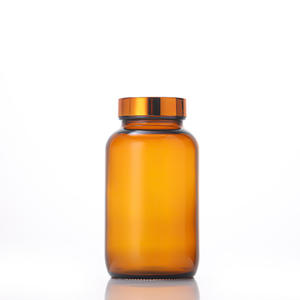 400ml Amber Glass Jars Smoothed Lid Bamboo Base Plastic Cap GS-A400 Model Silk Screen Printed for <b>Skin</b> Care Cream 30g/50g/100g - Product Image 5