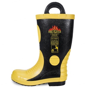 Bottes de pompier AmpsafeX certifiées CE, chaussures en caoutchouc résistantes au feu, embout en acier, résistantes aux produits chimiques et à l'huile, chaussures de sécurité personnalisées - Product Image 3