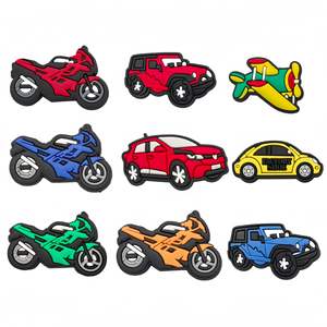 파티 및 만화 DIY 장식 및 물 컵 액세서리를위한 신발 용 오토바이 시리즈 PVC 연질 접착 패치 - Product Image 5