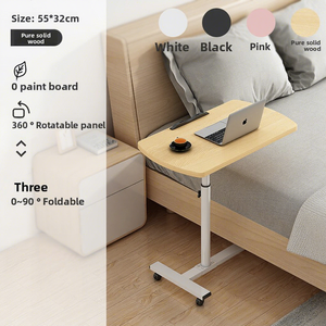Table portable pour <span class=keywords><strong>ordinateur</strong></span> portable à utiliser au lit, sur pieds, réglable en hauteur, avec roulettes, pour produits en papier - Product Image 4