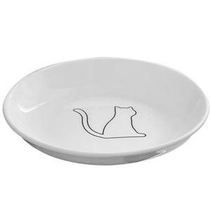 Tazón de cerámica para gatos, redondeado, antideslizante, con soporte para el cuello, para comida y golosinas para gatos - Product Image 5