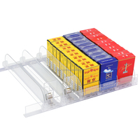 Meilleur vendeur : présentoir transparent en plastique pour boissons, parfums, cigarettes, tabac, fumée et snus, avec poussoir automatique pour étagère