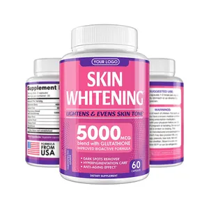 Fabrikant Collageen Huid Whitening Capsules Gluthatione In Ons Vitaminen E Capsule 5000Mg Witte Huidpillen Glutathion