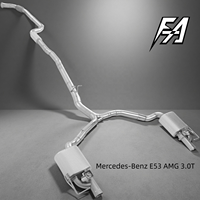Pour Mercedes E53 AMG 3.0T 2021 système d'échappement queue moyenne haute performance chat arrière tuyau d'échappement soupape électrique silencieux d'échappement