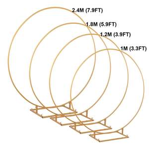 <span class=keywords><strong>Arco</strong></span> Circolare in Metallo per Matrimoni, Supporto per Palloncini, Decorazione per Sfondo Feste, Facile da Montare - Product Image 1