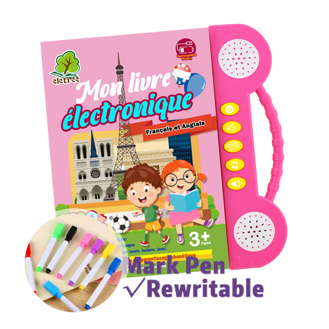 Customize French Learning Machine Electronic Books French Electronic Learning Touch Kids English Ebook