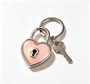 Pink Heart Lock Metal Key Chain Stainless Steel <b>Keyring</b> Pendant <b>Charm</b> Gift Accessory - Product Image 3