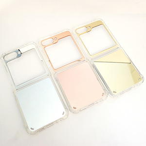 Nouvelle usine <span class=keywords><strong>de</strong></span> luxe personnalisé TPU PC Protection complète électroplaqué clair miroir <span class=keywords><strong>de</strong></span> maquillage <span class=keywords><strong>coque</strong></span> <span class=keywords><strong>de</strong></span> <span class=keywords><strong>téléphone</strong></span> pour Samsung Galaxy Z Flip 4 5 6 - Product Image 6