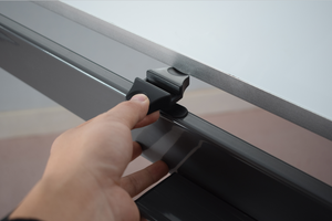 Soportes de pizarra móvil de escritura con cerradura magnética de acero esmaltado de acero lacado de doble cara - Product Image 5