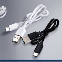 Kabel Pengisian Cepat USB A ke Type-C 2 Buah 3A Kabel Sinkronisasi Data untuk iPhone 15 16 Samsung Xiaomi