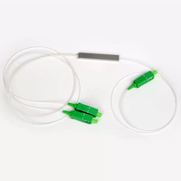 SC/APC Optical Splitter 1:2 24816 Radio TV PLC Tipe Diferensial 0.9 Serat Telanjang FC Tabung Baja Mini DIMAN 1*2 SC/APC