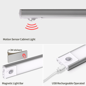 Luz <span class=keywords><strong>Led</strong></span> para armario con <span class=keywords><strong>Sensor</strong></span> de movimiento de 40cm, luz <span class=keywords><strong>Led</strong></span> para armario, cocina, dormitorio, <span class=keywords><strong>Sensor</strong></span> de movimiento, iluminación para debajo del armario - Product Image 2