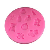 Moule en silicone rond 3D, motif lettres ABC classiques et populaires, pour poussette, chaise, citrouille, cheval, ours, ange, bonhomme de neige