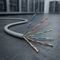 Câble réseau UTP Cat5e direct usine, gaine en cuivre PVC, pour intérieur/extérieur, boîte de 305 m pour câblage de bâtiment