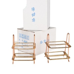 Estante para teñir y secar 30 portaobjetos, vertical, de metal de cobre, 2 piezas, caja, uso médico y de laboratorio - Product Image 1