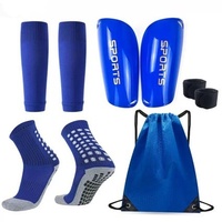 Ensemble de protection sportive de football 5 pièces de haute qualité avec sac à dos à cordon, bandes de sport et chaussettes de football personnalisées