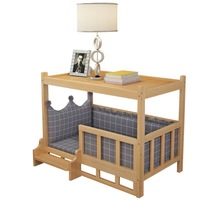 Maßgefertigtes Holz-Hundebett Katzenbettgestell mit Offenem Reling-Design und Logo-Optionen für Komfortables Tägliches Tier-Relaxbett