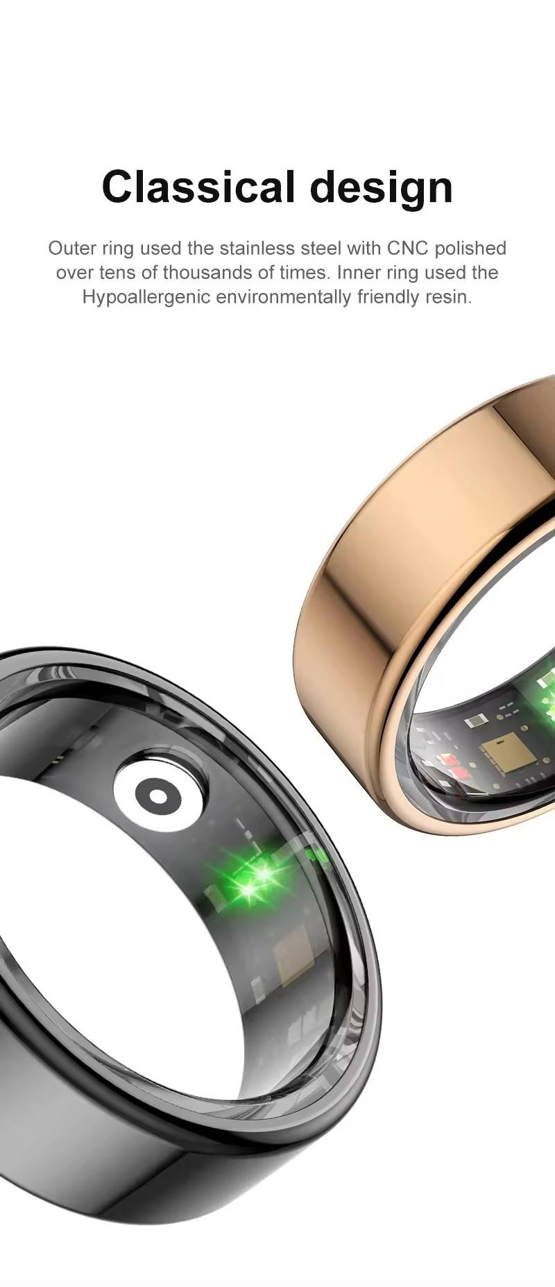 Smart Rings Health Sleep Monitor Fitness Tracker Inteligente Heart