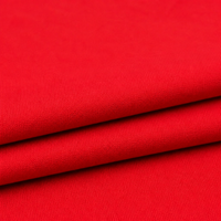 Tissu en polyester/spandex tricoté extensible et respirant, teint en rouge, en soie de lait, de poids moyen, personnalisable pour les vêtements pour filles, largement utilisé