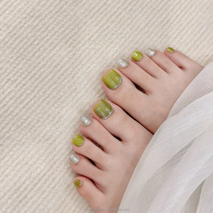 <span class=keywords><strong>เล็บ</strong></span><span class=keywords><strong>เท้า</strong></span>ปลอม<span class=keywords><strong>เจ</strong></span><span class=keywords><strong>ล</strong></span>นิ่ม ดีไซน์สวยงาม <span class=keywords><strong>สี</strong></span><span class=keywords><strong>เขียว</strong></span>เงิน ใช้ซ้ำได้ - Product Image 2