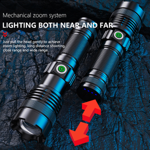 30W LED 1800mAh batería incorporada <span class=keywords><strong>linterna</strong></span> <span class=keywords><strong>USB</strong></span> recargable rango 1500 metros antorcha luz linternas Camping <span class=keywords><strong>Linterna</strong></span> - Product Image 3