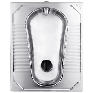 Nouvelle toilette à la turque moderne et minimaliste, à chasse directe, à poser au sol, en acier inoxydable 304, pour extérieur et usage pénitentiaire - Product Image 3