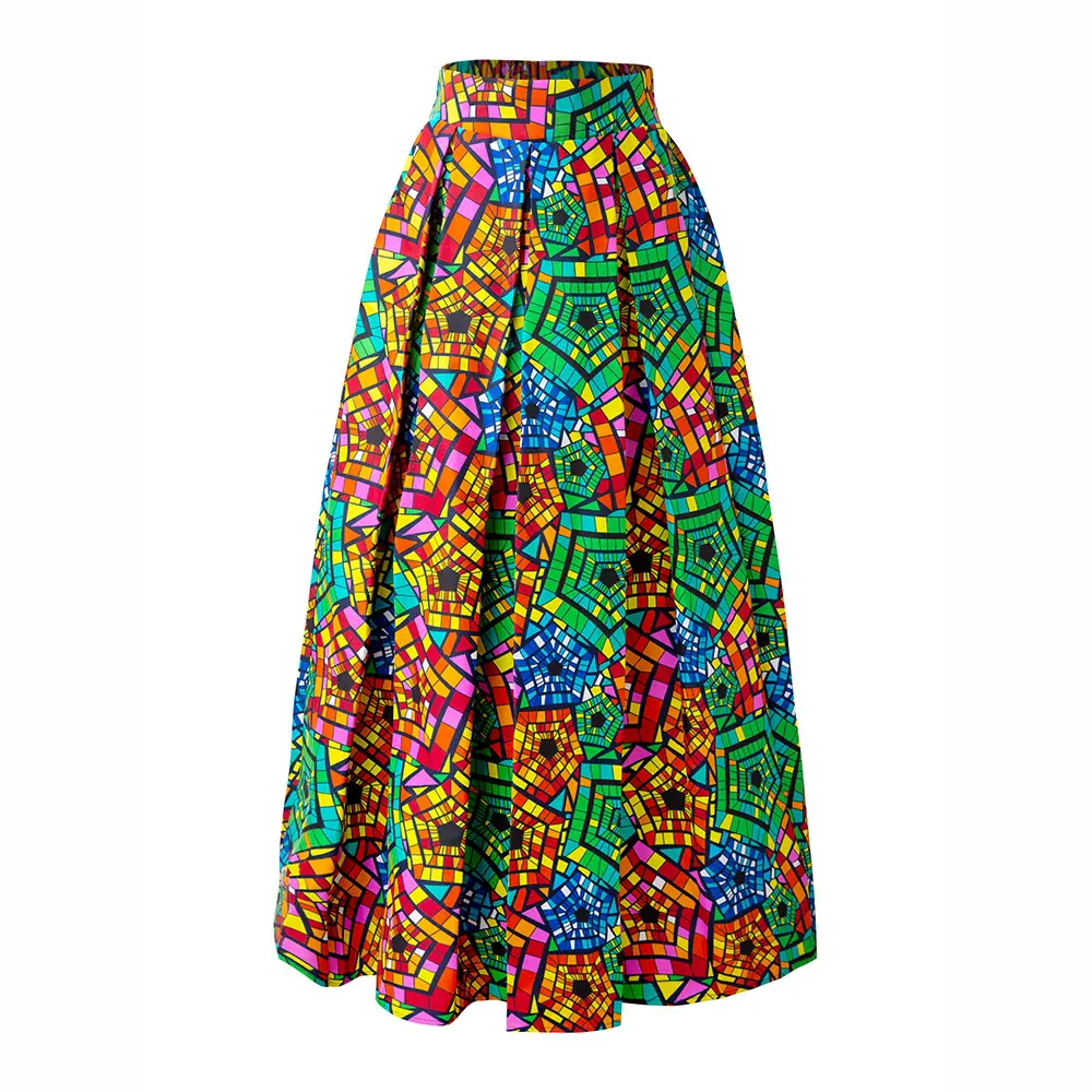 Summer New Arrival Retro Vintage A-line Cotton Wax Fabric Women Skirt