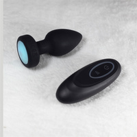 Télécommande LED Lumineuse Vibrante Plug Anal 7 Vitesses Masseur de Prostate Jouets Sexuels pour Femmes et Hommes en Silicone