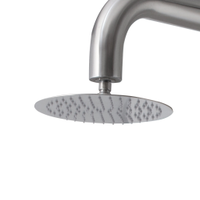 Douche extérieure autoportante en acier inoxydable brossé 304 ou 316 pour jardin, plage ou piscine, avec fonction pluie