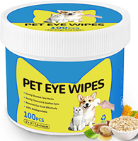 Lingettes rondes personnalisées hypoallergéniques sans alcool pour animaux de compagnie pour les yeux