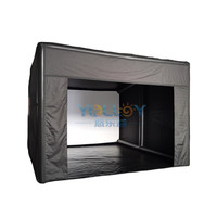 Simulateur de golf portable, tente gonflable avec plancher et panneau frontal