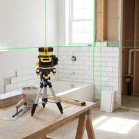 Niveau laser rotatif industriel haute précision à lumière verte, auto-nivelant, 360 degrés, protection IP54, portée 0-20m