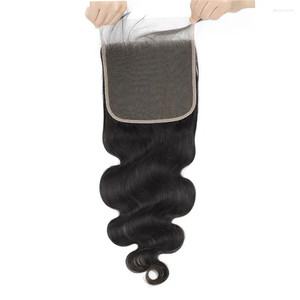 Pour Closure HD transparente 6x6 pré-épilée, partie libre, couleur naturelle, peut être teinte, Cheveux brésiliens vierges Remy 12A Baby - Product Image 2