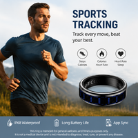 2026 Muslimischer Smart Ring mit KI, Stahl-LED-Display, Gebetszähler, Zikr-Gesundheitstracker, Schlafüberwachung, Multimodale Interaktion, IP68 Wasserdicht, HRV