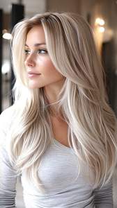 Perruque synthétique en fibre de haute qualité 13x4 avec dentelle, cheveux blancs lisses, perruque tendance, bonnet élastique respirant avec frange centrale naturelle - Product Image 2