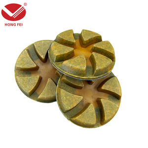 Almohadilla de pulido de hormigón de unión de metal de <span class=keywords><strong>3</strong></span> pulgadas Disco abrasivo de piso de 10mm de espesor, diseño cuadrado medio de seis hélices - Product Image 2
