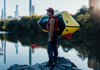 Packraft gonflable léger en TPU, radeau flottant pour eaux vives avec système d'auto-vidange pour la pêche/la course
