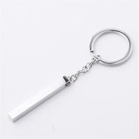 Miroir poli tridimensionnel Long pendentif porte-clés accessoires bricolage Surface lisse Laser Logo pendentif