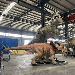 Combinaison personnalisée de dinosaures artificiels en métal (T-Rex et Triceratops) pour les expositions dans les centres commerciaux et les aéroports - Product Image 3