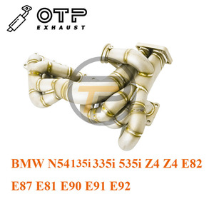 Tuyau d'échappement OTP pour <span class=keywords><strong>BM</strong></span> * N54 Z4 <span class=keywords><strong>135i</strong></span> 335i 535i E82 E87 E81 E90 E91 E92 Collecteur double défilement avec bride de Port Wastegate V44 - Product Image 6