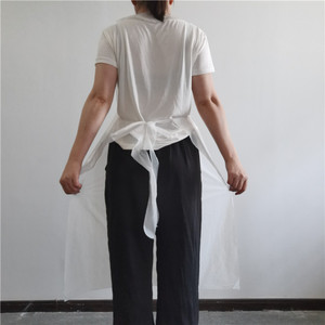 <span class=keywords><strong>Tablier</strong></span> jetable bleu en PE pour adulte avec carte de présentation en papier, grande taille, imperméable, résistant à l'huile, pour la cuisine et la protection des tâches de nettoyage - Product Image 4