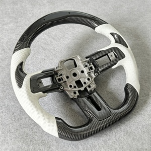 Volant en fibre de carbone en forme de D pour <span class=keywords><strong>Ford</strong></span> <span class=keywords><strong>Mustang</strong></span> GT/GT350/GT350R 2015-2017, volant de voiture à LED - Product Image 6