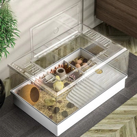 Boîte d'élevage multi-animaux 50 cm, cage isolée pour petits animaux (poulets, hamsters, reptiles, hérissons), facile à nettoyer, en plastique, pour salon