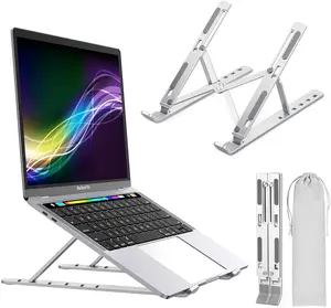 laptop standı esnek Suppliers-Ergonomik esnek alüminyum laptop standı katlanır yükseklik ayarlanabilir masaüstü dizüstü pad dizüstü bilgisayar tutucu katlanabilir alüminyum