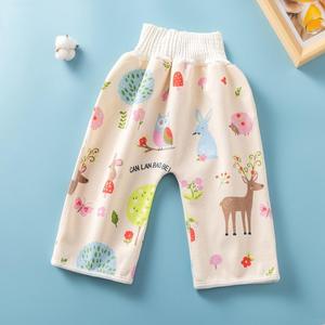 Pantaloncini impermeabili in tessuto comodo per ragazzi e ragazze pantaloni da allenamento per vasino notte gonna da letto per bambini mutandine bagnanti - Product Image 6