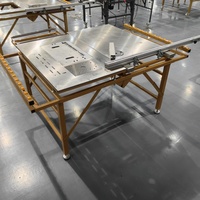 Table de travail pliante multifonctionnelle 100*120cm pour menuiserie, mini-scie de table DIY, établi portable pour le travail du bois