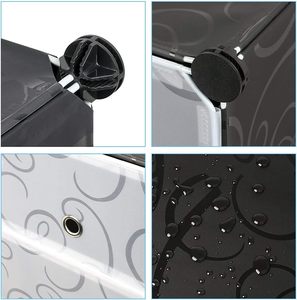 Armario <span class=keywords><strong>de</strong></span> Almacenamiento <span class=keywords><strong>de</strong></span> Zapatos Plegable Simple <span class=keywords><strong>de</strong></span> Plástico Portátil, Organizador <span class=keywords><strong>de</strong></span> <span class=keywords><strong>Ropa</strong></span> <span class=keywords><strong>de</strong></span> Plástico para Bricolaje, Zapatero con Puerta, Color Personalizado - Product Image 6